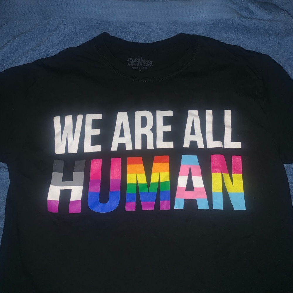 WE ARE ALL HUMAN pride tee